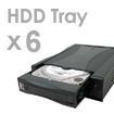 6 съемных лотков для HDD